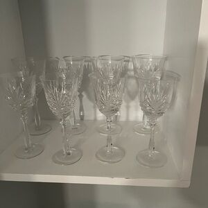 Crystal Clear Wine Glass Set 4 wine glasses and 4 water glasses